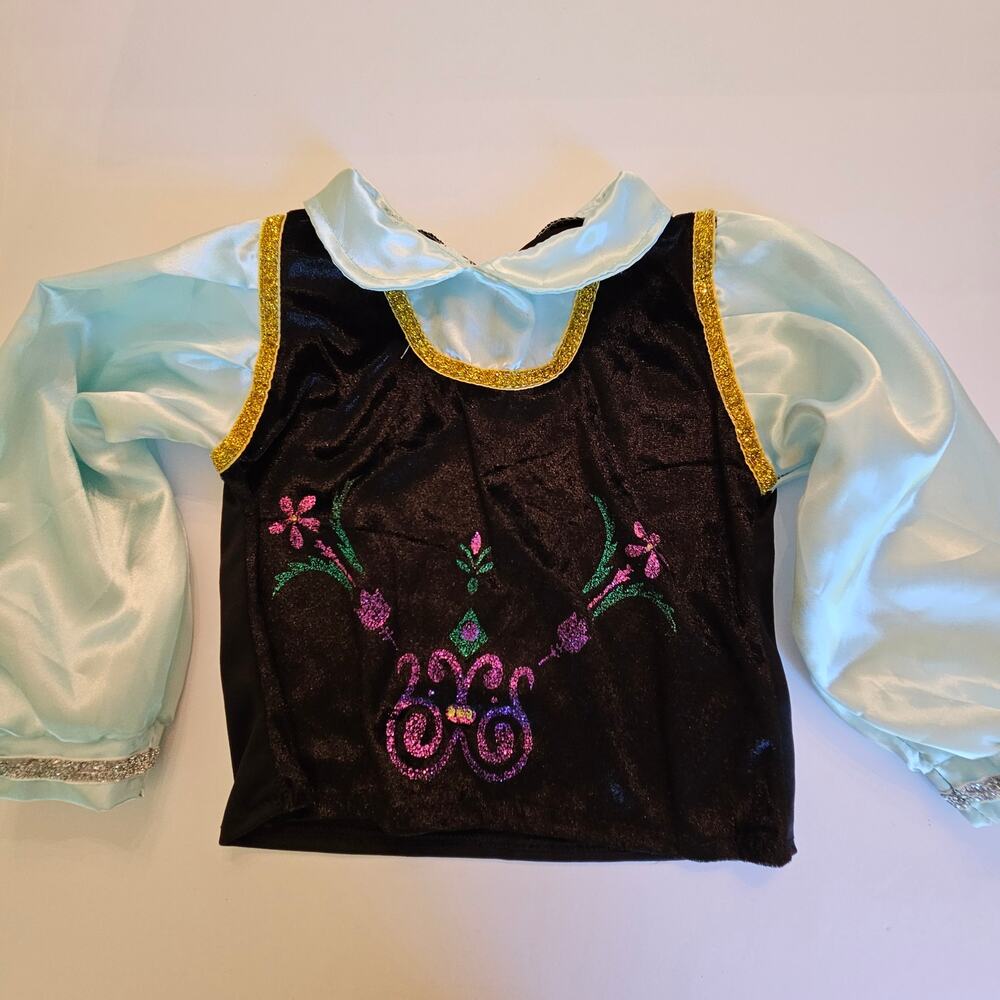 Princess Dresses Girls Ice Princess Costume Top Black Velvet Floral 2024